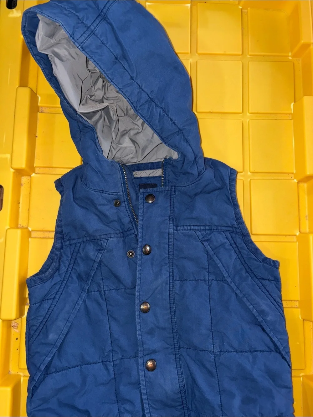 GAP Royal Blue Quilted Hooded Vest for Kids